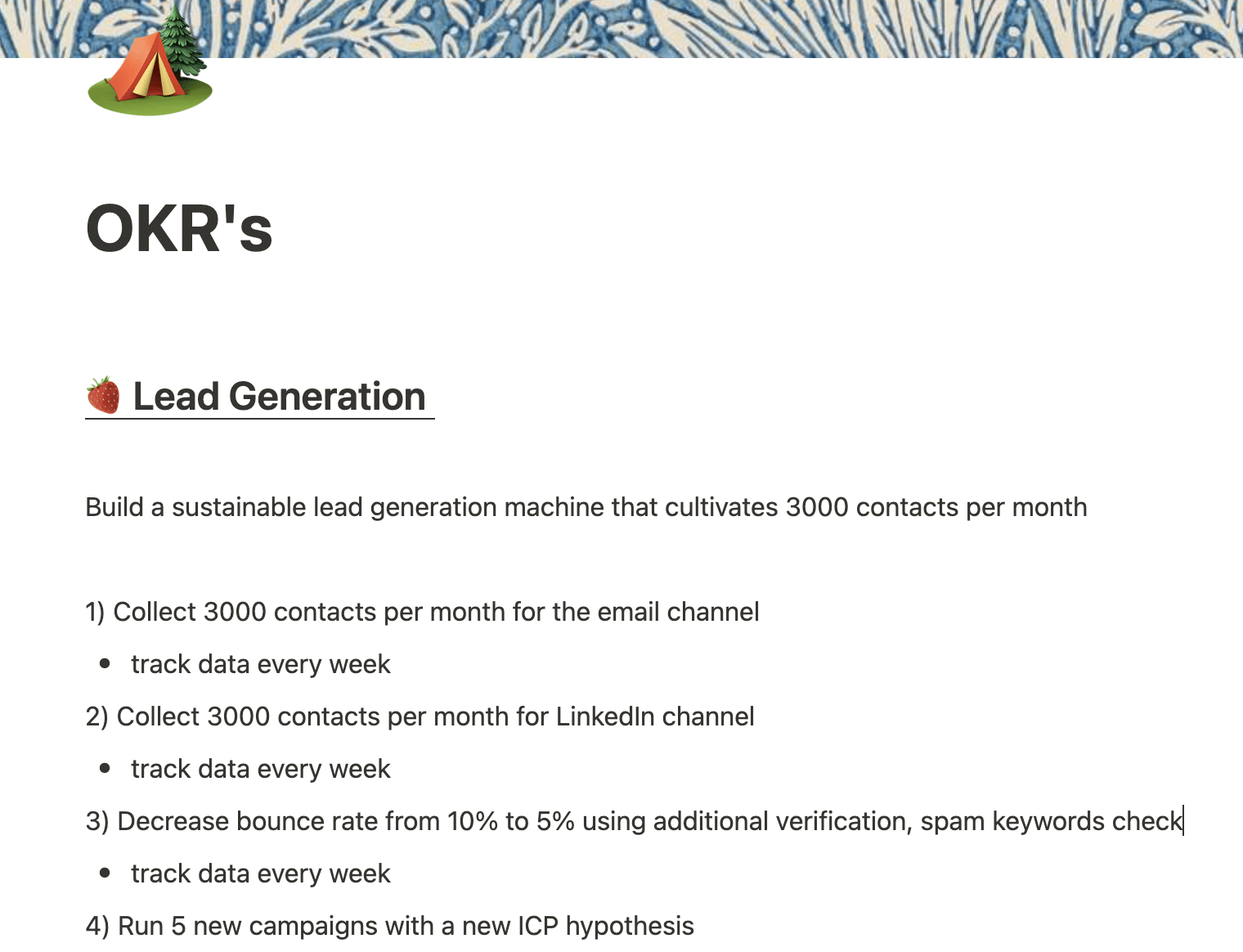 OKR planning with Sales Label Consulting 