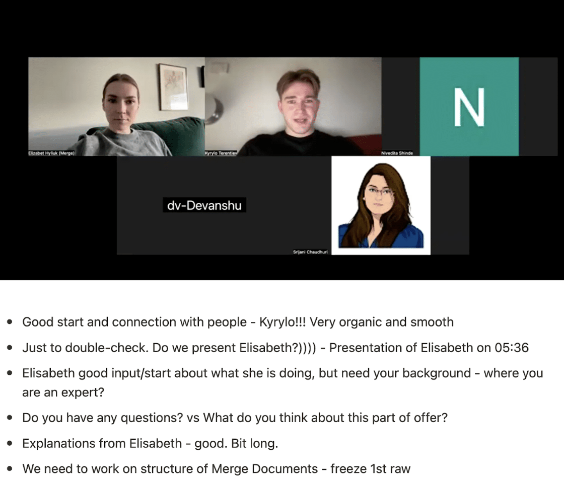 Example of Intro Call with MergeRocks